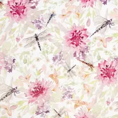 Multi Wild Dragonfly Digital Cuddle Elderberrry Fabric per yard