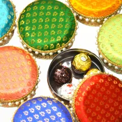 4 Ct Steel Ladoo Box 250 Grams Festival Special Stainless Steel Sweets Gift Box Perfect for Holi Diwali Rakhi Housewarmings Mithaai Desert Box Assorted