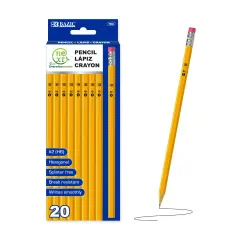 BAZIC Yellow Pencil #2 (20/Pack)