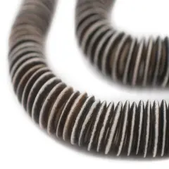 The Bead Chest Brown Himalayan Bone Saucer Beads (14mm)