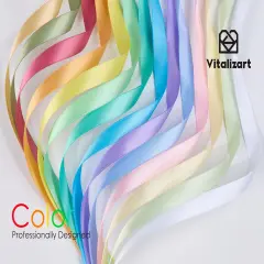 Ribbon for Crafts 3/8" x 70Yd Pastel Satin Ribbon Continuous Double Face Gift Wrapping Silk Like Fabric Flower Bouquet Birthday Party Decorations Bridal Shower Wreath Hair 14 Assorted Color