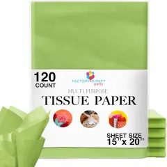 120 Sheets of Tissue Paper - 15" x 20" Packing Paper Sheets for Moving - 10lb Wrapping Paper - Newsprint Paper for Packing, Gift Wrapping, Moving Supplies & Protecting Items Lime Green