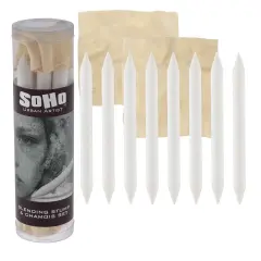 SoHo Urban Artist Blending Stumps & Chamois Tube &ndash; 8-Piece Set for Sketching, Shading & Blending