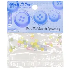 Dress It Up Micro-Mini Button Embellishments-Round Innocence