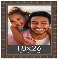 18x26 Modern Bamboo Picture Frame with UV-Resistant Acrylic & Acid Free Backing, Available in5 Finishes - Gold, Silver, Brown, Black, and Natural