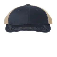 Port Authority&reg; Distressed Mesh Back Cap Rive Blue Navy/Khaki