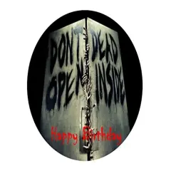 Zombie Edible Cake Topper 7.5 inch round