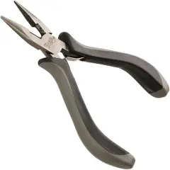 The Beadsmith Chain Nose Pliers with Cutter &ndash; Economy Series &ndash; 5 inches (127mm) &ndash; Comfortable Ergonomic Grip with Double-Leaf Springs and Polished Steel Head &ndash; Tool for Jewelry Making