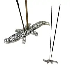 Minimalist German Silver Incense Stick Holder Agarbatti and Dhoop Ash Catcher Mess Free Incense Burner Tray for Temple Living Room Decoration Housewarming Gift