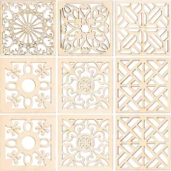 20pcs Unfinished Wooden Pieces Embellishments