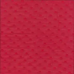 Waffle Swiss Dot Sheer Chiffon Fabric 1 Yard Woven Drapery Material, 59/60" Width RED