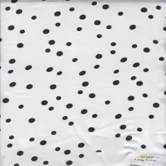 1 Yard Satin Polka Dot Print Fabric, 57/58&Prime; Wide 100% Polyester IVORY