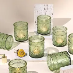Glass Candle Jars Set of 8 for Making Candles