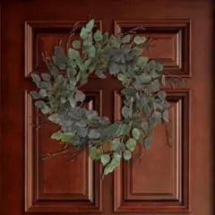 6-Pack 24" Seeded Eucalyptus Wreath - Handcrafted Lifelike Decor for Front Door, Wall, Mantel & Tabletop - Elegant Floral Accent for Home - Floral Home by Artificial Flowers