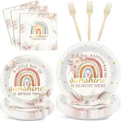 96 Pcs Boho Rainbow Party Decorations