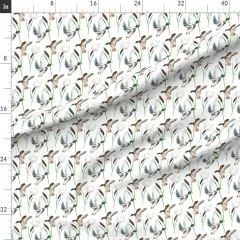 Various Fabrics by the Yard or Fat Quarter Mallards Ducks Cattail Rustic Countryside Waterfowl Lake Cabin Hunting Custom Printed Fabric by Spoonflower