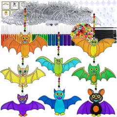 24 Sets Halloween Bat Suncatchers