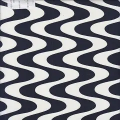 1 Yard DTY Geo Print Fabric Polyester Spandex Stretch Knit 58/60 Inches Wide NAVY/WHITE