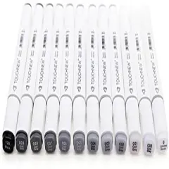 12 Alcohol Markers Based Ink Neutral Gray