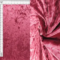 1 Yard Crushed Velvet Solid Fabric Soft Stretch Shiny Finish 58"/60" Wide Red Pepper