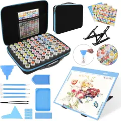 Diamond Painting Storage Boxes - Accessories and Tools Kit (Blue）