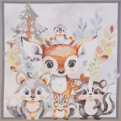 Mook Fabrics Fawn & Friends Cotton Fabric [45in. Wide] - By The Yard Multi (36" Panel)