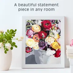 Pink Picasso Kits Botanical Floral Paint by Number for Adults | DIY Canvas Painting Kits Color by Numbers As Seen On Shark Tank