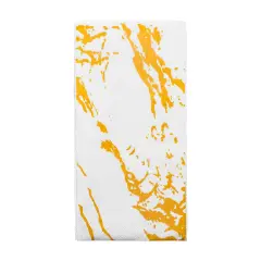 Durable White with Gold Marble Paper Dinner Napkins (600 Napkins)