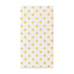 Durable White with Gold Dots Paper Dinner Napkins (600 Napkins)