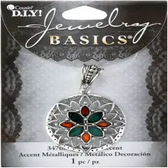 CousinDIY Jewelry Basics Metal Accent 1/Pkg-Silver Sunburst