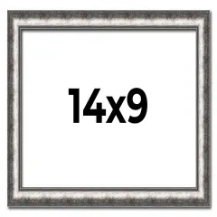 Photo Size Slim Profile Silver Frame - UV Acrylic, Foam Board Backing, Hanging Hardware