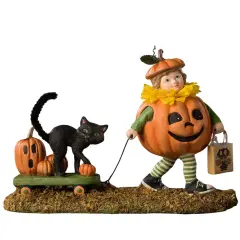 Pumpkin Paige with Wagon 7.5"