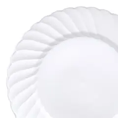 White Flair Plastic Buffet Plates - 9" (180 Plates)