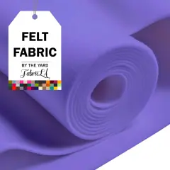 FabricLA Craft Felt Fabric - 72" Inch Wide & 1.6mm Thick Non-Stiff Felt Fabric by The Yard - Use This Soft Felt Roll for Crafts - Felt Material Pack - Lavender Felt, 4 Continuous Yards
