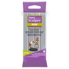 Super Sculpey: Medium Firmness: Gray - 1 lb Pack - Polymer Oven Bake Clay, Non-Toxic, Advanced Techniques, Sculpting & Modeling, Art & Craft Supplies