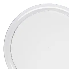 Clear Flat Round Disposable Plastic Pastry Plates - 6.25" (120 Plates)