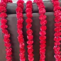 Artificial Marigold Strings, Diwali Decoration, Day of the Dead, Halloween, Marygold Flower Garland, Pooja Backdrop, Aztec Marigold Flowers