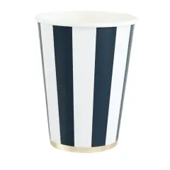 MIDNIGHT BLUE SIGNATURE CABANA STRIPE CUPS