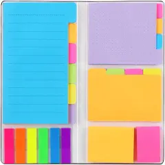 Sticky Notes Set, Hommie Colored Divider Self-Stick Notes Pads Bundle, Prioritize with Color Coding