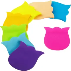 Sticky Notes, 560 Sheets Tulip Shape Self Sticky Notes Pad, Colour Sticky Notes, Bright Colors Self-Stick Pads for Home Office Notebook(8 Color)