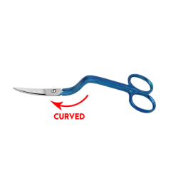 6" True Left Handed Double Curved Machine Embroidery Scissors