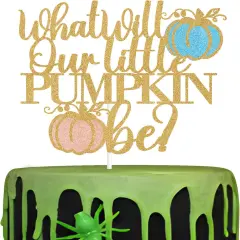 What Will Our Little Pumpkin Be Cake Topper