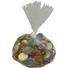 Charming Mix Glass Nuggets - 12oz Bag - Flat Glass Gems/Beads - Decorative Glass Stones - Great for Mosaics and Other Glass Projects