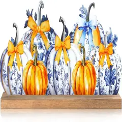 Fall Pumpkin Metal Sign for Tabletop