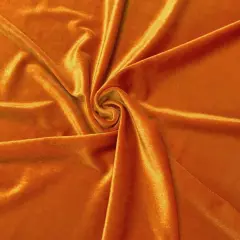 1 Yard Stretch Velvet Fabric Soft Silky 4 Way Stretch Polyester Spandex for Apparel Costumes Dancewear and Decorations 58 - 60 Inch Width Orange
