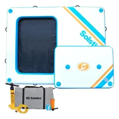 Swimline Inflatable Rec Mesh Dock with Removable Insert - 10' X 8' Blue