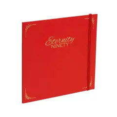 New York Central Eternity Ninety Flat Book - 8x8" Sketch Watercolor Journal - Red Soft Paperback Cover - Watercolor Sketchbook Journal w/ Elastic Band,10 Sheets 100% Cotton, 90 lb Cold-Pressed