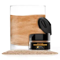 Brew Glitter - Bronze Edible Drink Glitter (4g, x1 Flip-Cap Jar) for Beer, Cocktails and Beverages