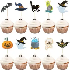 36Pcs Halloween Cupcake Toppers