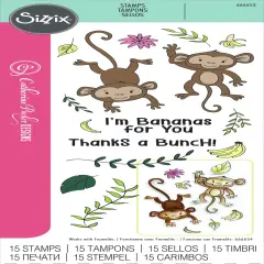 Sizzix Clear Stamps Set By Catherine Pooler 15/Pkg-Going Bananas
